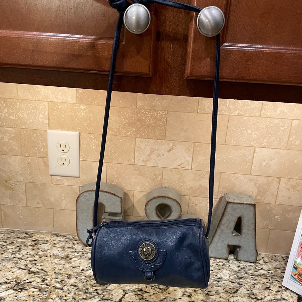 Sarne London Paris New York Blue Leather Small Purse - Picture 2 of 4